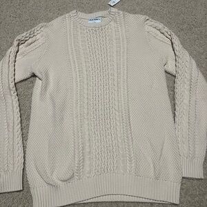 Old Navy Off-White Cable Knit Pullover